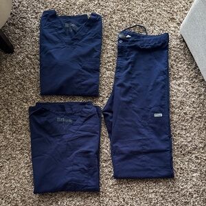 Grey's Anatomy Dark Blue Scrub Set